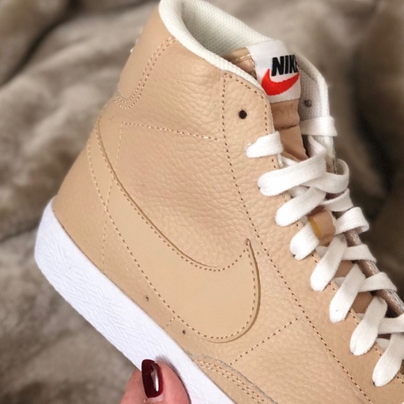 tan nike high tops